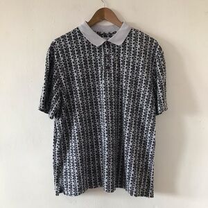 Windham Pointe Floral Golf Polo Shirt, Size M